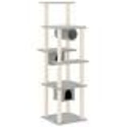 vidaXL Arbre à chat avec griffoirs en sisal Gris clair 169 cm