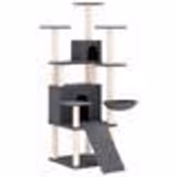 vidaXL Arbre à chat avec griffoirs en sisal Gris foncé 154 cm