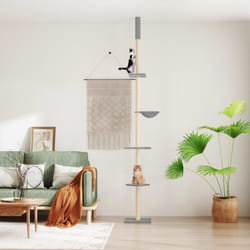 Arbre à chat du sol au plafond Gris clair 263,5-289,5 cm Vidaxl