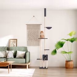 Gardez vos adorables chats amusés sans fin avec cet arbre à chat tout-en-un ! Tour à chat tout-en-un : le mobilier pour chats ...