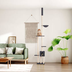 Arbre à chat du sol au plafond Gris foncé 258,5-284,5 cm - Vidaxl