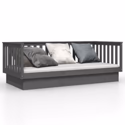 VidaXL 821561, lit sofa, Gris, Bois de pin, 2075 mm, 870 mm, 760 mm