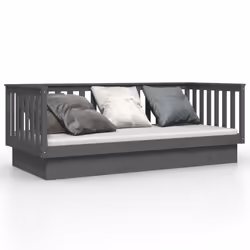 VidaXL 821566, lit sofa, Gris, Bois de pin, 2075 mm, 970 mm, 760 mm