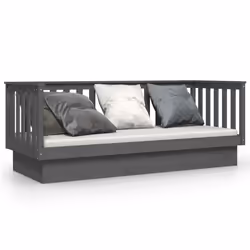 VidaXL 821576, lit sofa, Gris, Bois de pin, 1975 mm, 820 mm, 760 mm