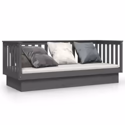 VidaXL 821581, lit sofa, Gris, Bois de pin, 1975 mm, 970 mm, 760 mm
