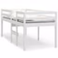 vidaXL Lit haut sans matelas blanc 90x200 cm bois de pin massif - 90 x 200 cm