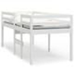 vidaXL Lit haut sans matelas blanc 75x190 cm bois de pin massif - 1 PLACE