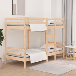 Ce lit superposé en bois est élégant et fonctionnel, ce qui en fait un supplément parfait à toute pièce dont l'espace est lim ...