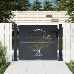vidaXL Portail jardin anthracite 105x80 cm