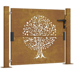 Vidaxl - Portail de jardin 105x80 cm acier corten conception de l'arbre