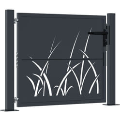 Vidaxl - Portail de jardin anthracite 105x80 cm acier conception d'herbe