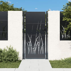 Vidaxl - Portail de jardin anthracite 105x205cm acier conception d'herbe