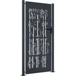 Vidaxl - Portail de jardin anthracite 105x205 cm acier design de bambou
