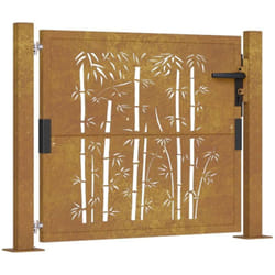 Vidaxl - Portail de jardin 105x105 cm acier corten design de bambou