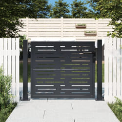 Portail de jardin anthracite 105x80cm acier conception de carré vidaXL