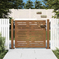 Portail de jardin 105x105 cm acier corten conception de carré - Vidaxl