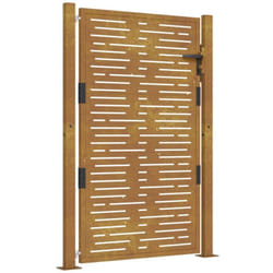 Portail de jardin 105x155 cm acier corten conception de carré vidaXL
