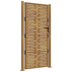 Portail de jardin 105x180 cm acier corten conception de carré