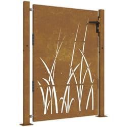 Vidaxl - Portail de jardin 105x155 cm acier corten conception d'herbe