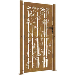 Vidaxl - Portail de jardin 105x205 cm acier corten design de bambou