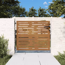 Ce portail de jardin, offrant une combinaison parfaite de résistance et de élégance, constitue un point d'entrée idéal pour l ...