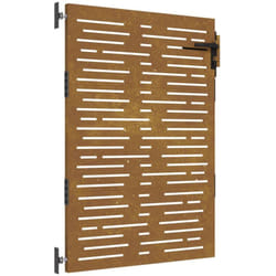 vidaXL Portail de jardin 85x125 cm acier corten conception de carré