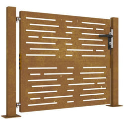 Portail de jardin 105x80 cm acier corten conception de carré vidaXL