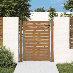 vidaXL Portail de jardin 105x155 cm acier corten conception de carré