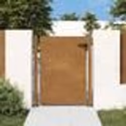 vidaXL Portail de jardin 105x155 cm acier corten