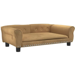 Lit pour chien marron 95x55x30 cm velours Vidaxl