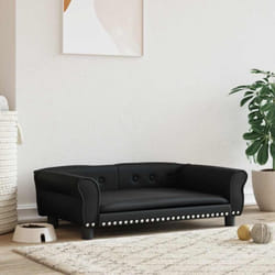 Lit pour chien noir 95x55x30 cm similicuir Vidaxl