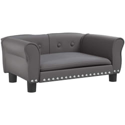 Lit pour chien gris 70x45x30 cm similicuir vidaXL
