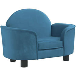 Lit pour chien bleu 66x40x45 cm velours Vidaxl