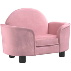 Lit pour chien rose 66x40x45 cm velours Vidaxl