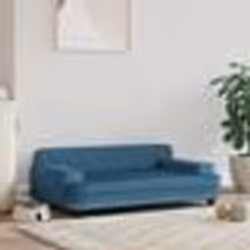 vidaXL Lit pour chien bleu 90x53x30 cm velours