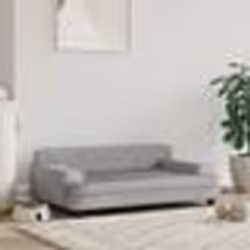 vidaXL Lit pour chien gris clair 90x53x30 cm velours