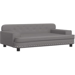 Lit pour chien gris 90x53x30 cm similicuir vidaXL
