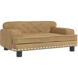 Lit pour chien marron 70x45x30 cm velours vidaXL