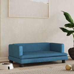 Lit pour chien bleu 80x45x30 cm velours - Vidaxl