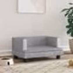 vidaXL Lit pour chien gris clair 60x40x30 cm velours