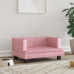 vidaXL Lit pour chien rose 60x40x30 cm velours