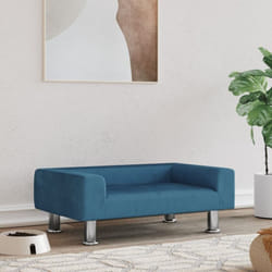 Lit pour chien bleu 70x45x26,5 cm velours Vidaxl