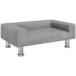 Lit pour chien gris clair 70x45x26,5 cm velours Vidaxl