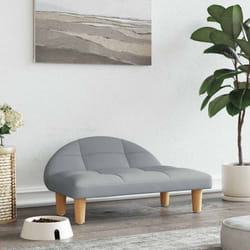 Lit pour chien gris clair 70x52x30 cm tissu Vidaxl
