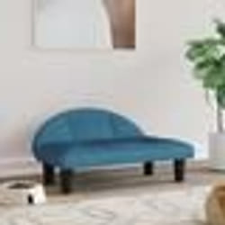 vidaXL Lit pour chien bleu 70x52x30 cm velours