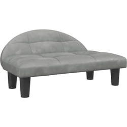 Lit pour chien gris clair 70x52x30 cm velours Vidaxl