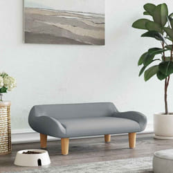 Lit pour chien gris clair 70x40x24 cm tissu Vidaxl