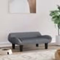 vidaXL Lit pour chien gris foncé 70x40x24 cm velours