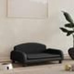 vidaXL Lit pour chien noir 70x45x30 cm similicuir