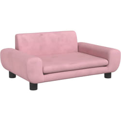 Lit pour chien rose 70x45x33 cm velours Vidaxl